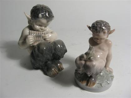 Appraisal: Two Royal Copenhagen porcelain figures mid th century One a