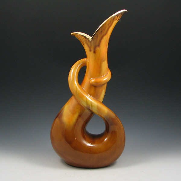 Appraisal: Interesting Royal Haeger swirl vase in brown and yellow high