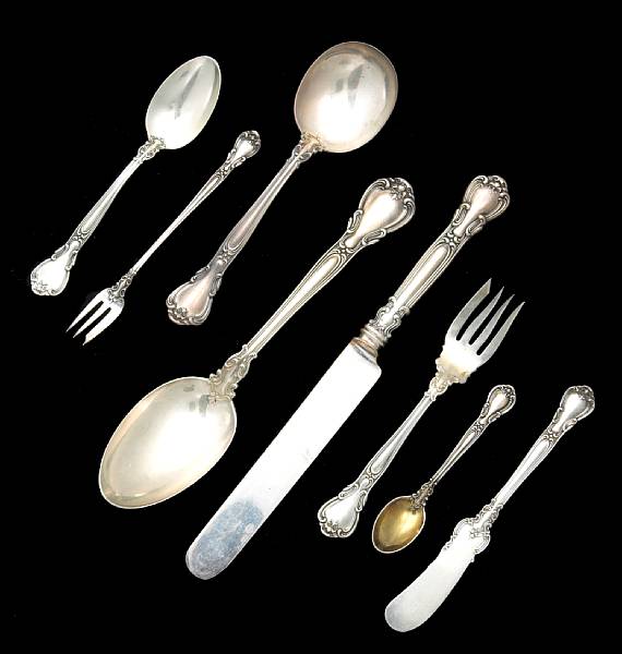 Appraisal: A sterling flatware setGorham Mfg Co Providence RIChantilly monogrammed B