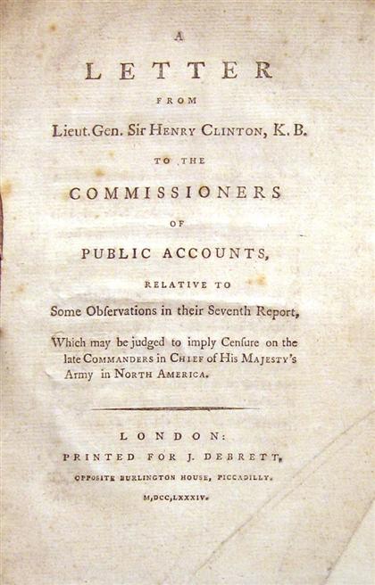 Appraisal: vols American Revolution Lind John An Answer to The Declaration