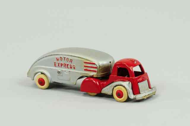 Appraisal: TRACTOR AND VAN TRAILER MOTOR EXPRESS Hubley c 's cast