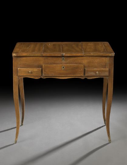 Appraisal: Louis XV Walnut Poudreuse fourth quarter th century the shaped