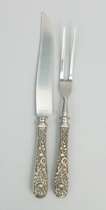 Appraisal: S Kirk and Son Inc Sterling Repousse Carving Set Knife