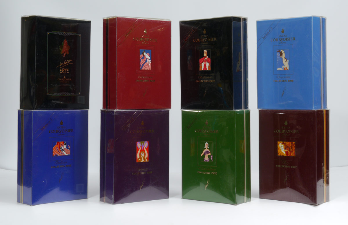 Appraisal: RARE BOTTLE ERTE COURVOISIER COLLECTION To include unopened bottles in