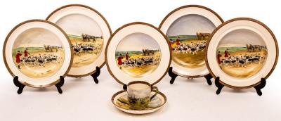 Appraisal: A quantity of Copeland Sons ceramics of Cotswold Hunt interest