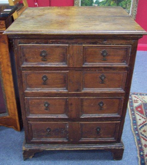 Appraisal: A th Century style chest of four drawers set on