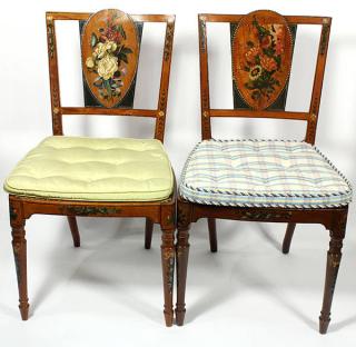 Appraisal: lot of English partial painted side chairs th century each