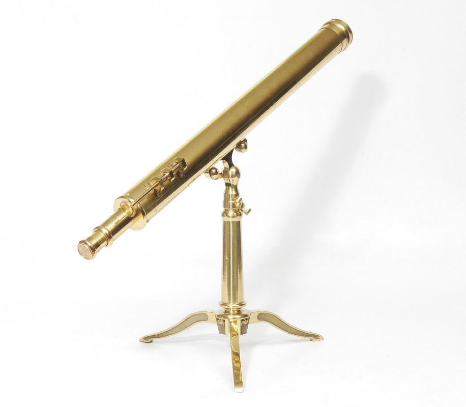 Appraisal: TASCO BRASS TELESCOPE ON TRIPOD x Tasco B telescope on