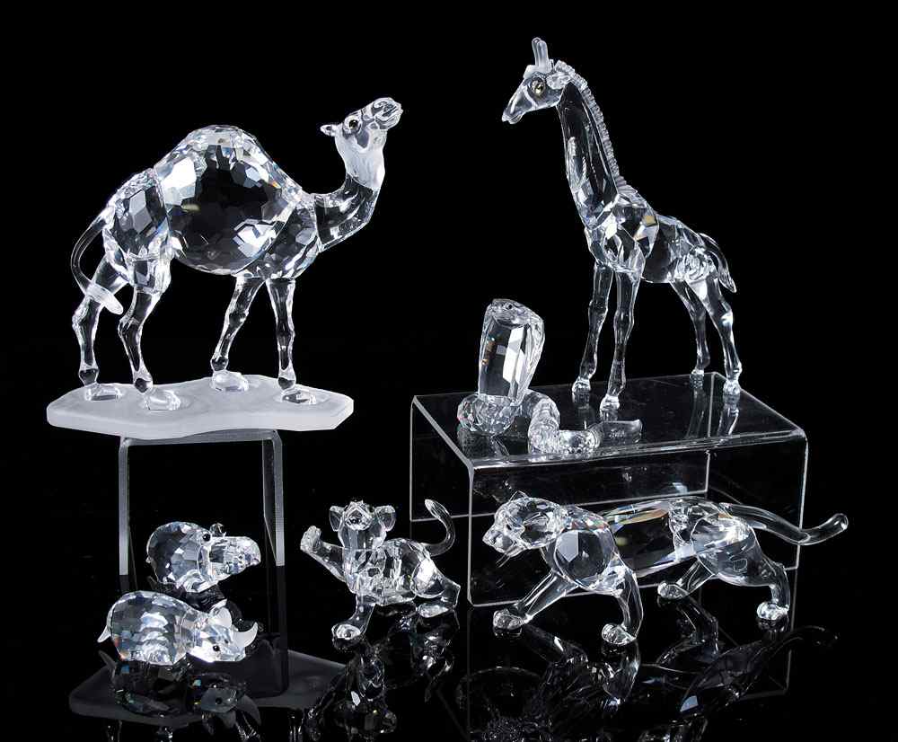 Appraisal: SWAROVSKI CRYSTAL AFRICAN WILDLIFE FIGURINES LION CUB Adi Stocker -