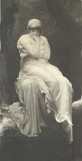 Appraisal: FREDERICK LORD LEIGHTON - - A classical maiden in contemplation