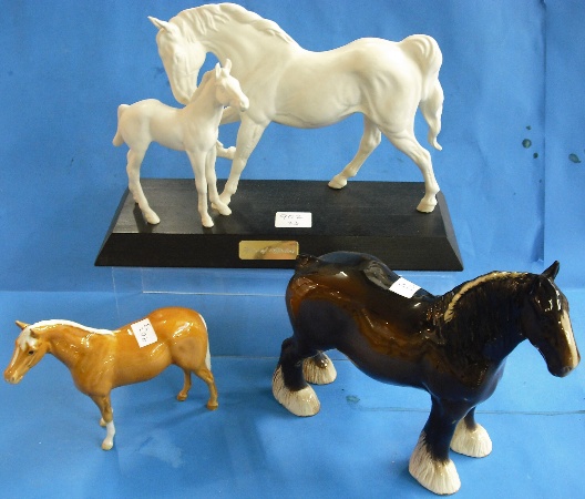 Appraisal: Beswick Shire Horse Spirit of Affection on wooden plinth white