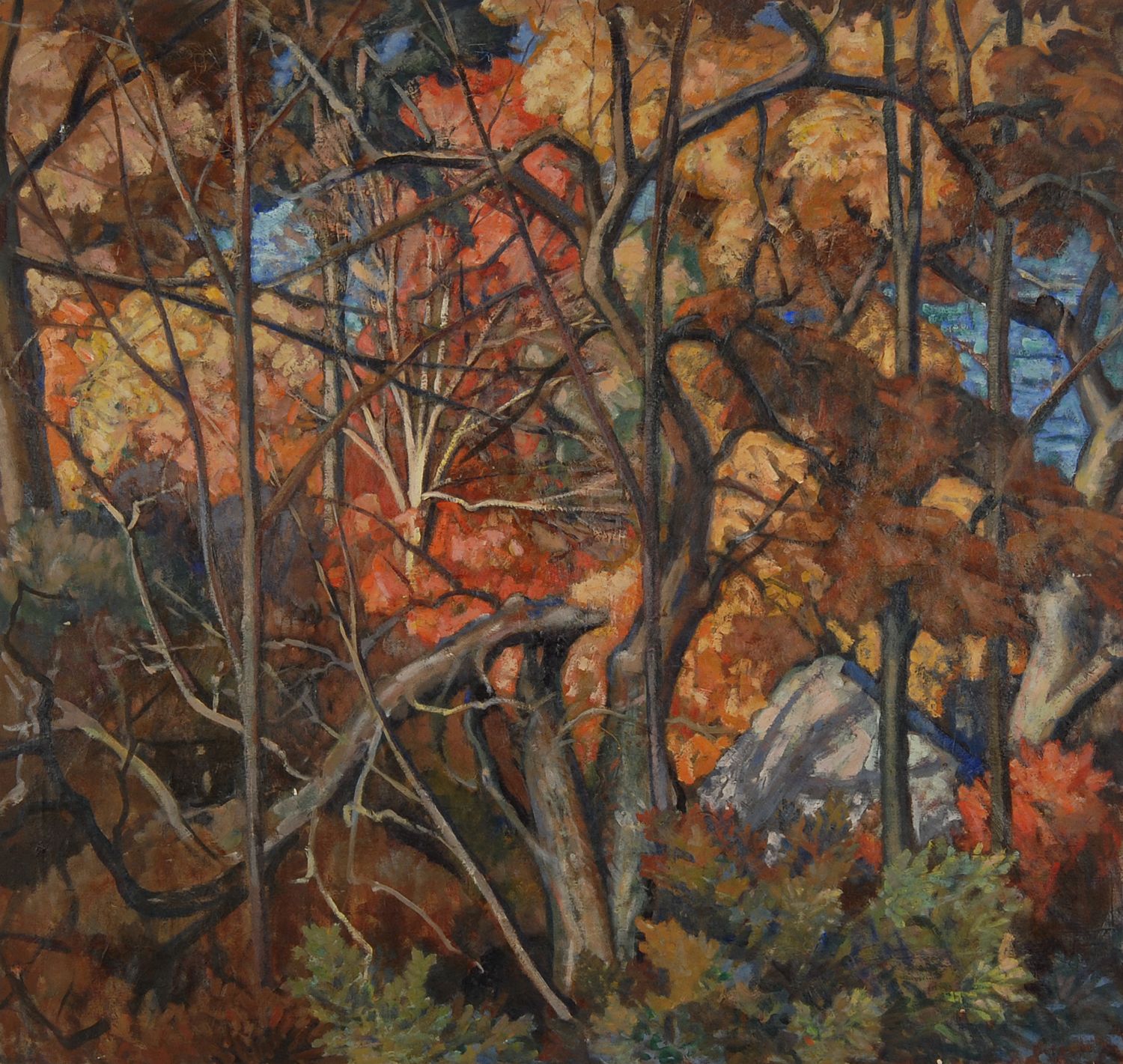 Appraisal: KENNETH E BATESOld Lyme School - Autumnal a forest landscape