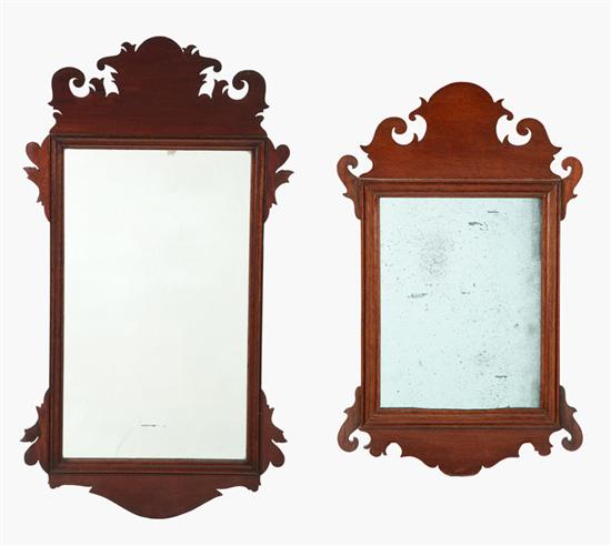 Appraisal: TWO MIRRORS American mahogany veneer and pine Second half- th