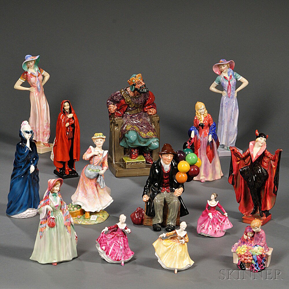 Appraisal: Fourteen Assorted Doulton Figures England th century including Old King