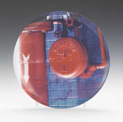 Appraisal: Guggenheim Retrospective Plate Designed by Robert Rauschenberg Limited edition porcelain