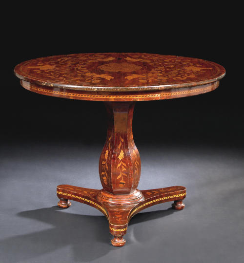 Appraisal: Dutch Inlaid Mahogany Center Table third quarter th century the