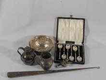 Appraisal: A mixed lot comprising a boxed set of six silver