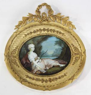 Appraisal: Miniature painting of the Goddess Diana as 'the huntress' Miniature