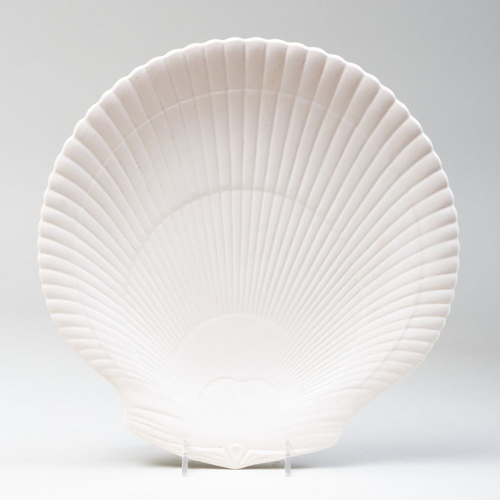 Appraisal: Wedgwood White Glazed Porcelain Shell Dish Impressed and printed mark