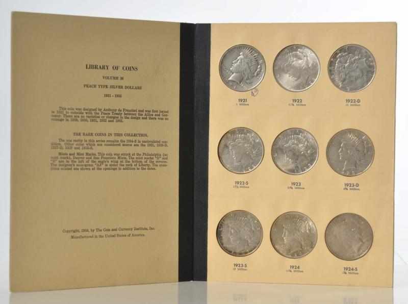 Appraisal: Lot of Peace Silver Dollars Description In early album XF