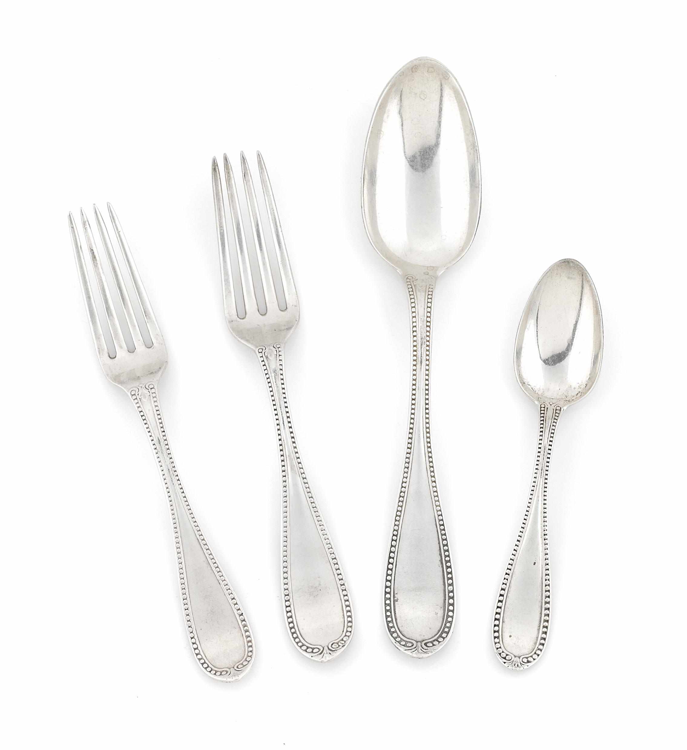 Appraisal: An American sterling silver assembled part flatware service for twelve