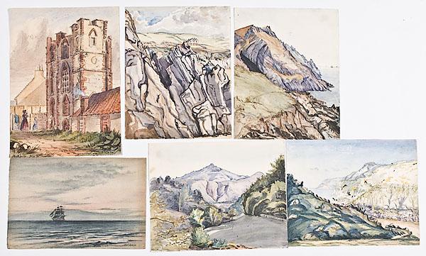 Appraisal: OUTSTANDING COLLECTION OF EARLY TH C WATERCOLORS BY R F