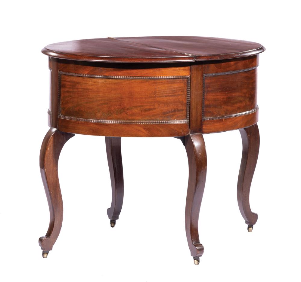 Appraisal: Rare American Carved Mahogany Convertible Desk and Chair c attr