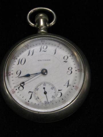 Appraisal: Waltham Pocketwatch openface jewel movement silverode case working