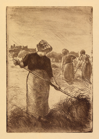 Appraisal: CAMILLE PISSARRO Faneuses Etching printed in dark brownish-black on cream