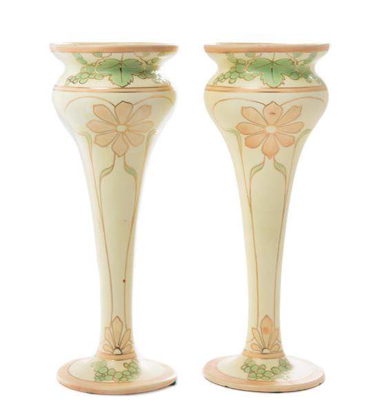 Appraisal: Sale Lot A Pair of Royal Dux Art Nouveau Porcelain