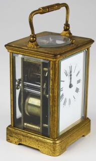 Appraisal: Ca French Carriage Clock W Repeater Button On Top two