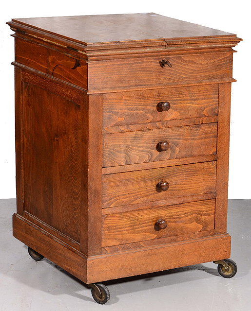 Appraisal: AN EARLY TH CENTURY BEECHWOOD ENCLOSED ARTIST'S CABINET the double