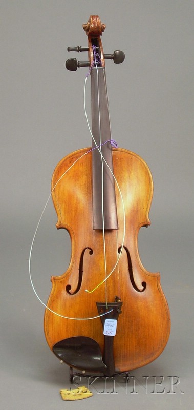 Appraisal: Saxon Violin c length of two-piece back in mm with