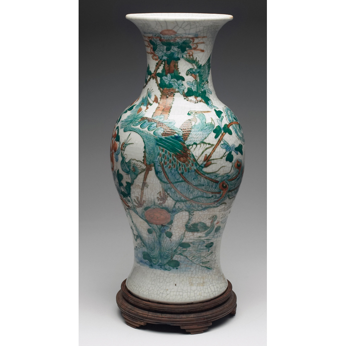 Appraisal: Chinese vase late th century baluster form with a Famille