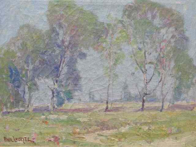 Appraisal: LAURITZ Paul O C Landscape ''After the Rain California Hill