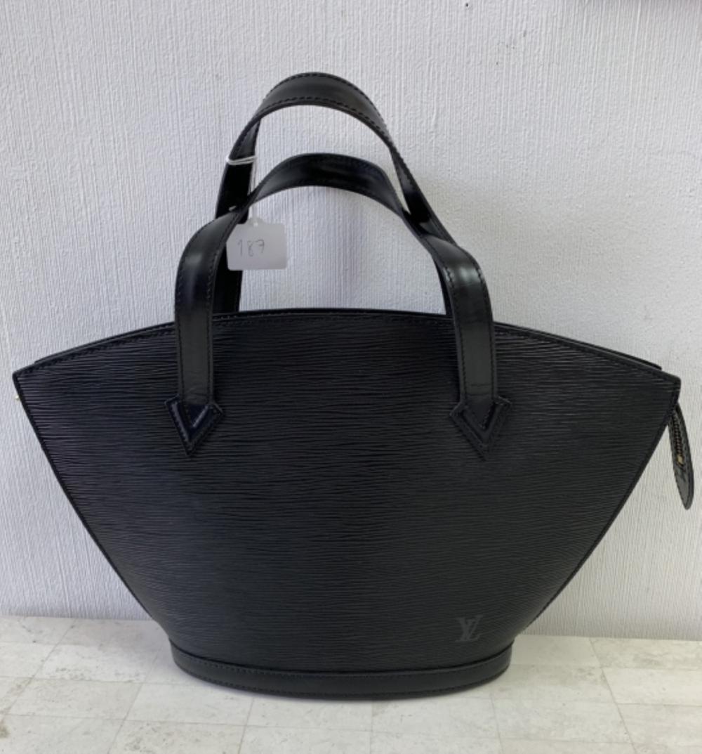 Appraisal: LOUIS VUITTON BLACK ST-JACQUES HANDBAGLouis Vuitton black St-Jacques handbag PM