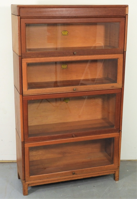 Appraisal: GUNN FURNITURE FOUR STACK BARRISTER BOOKCASE Michigan th CenturyFour section