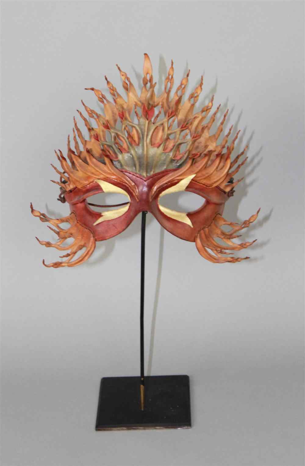 Appraisal: LEATHER VENETIAN CARNIVAL MASK mask is h x w in