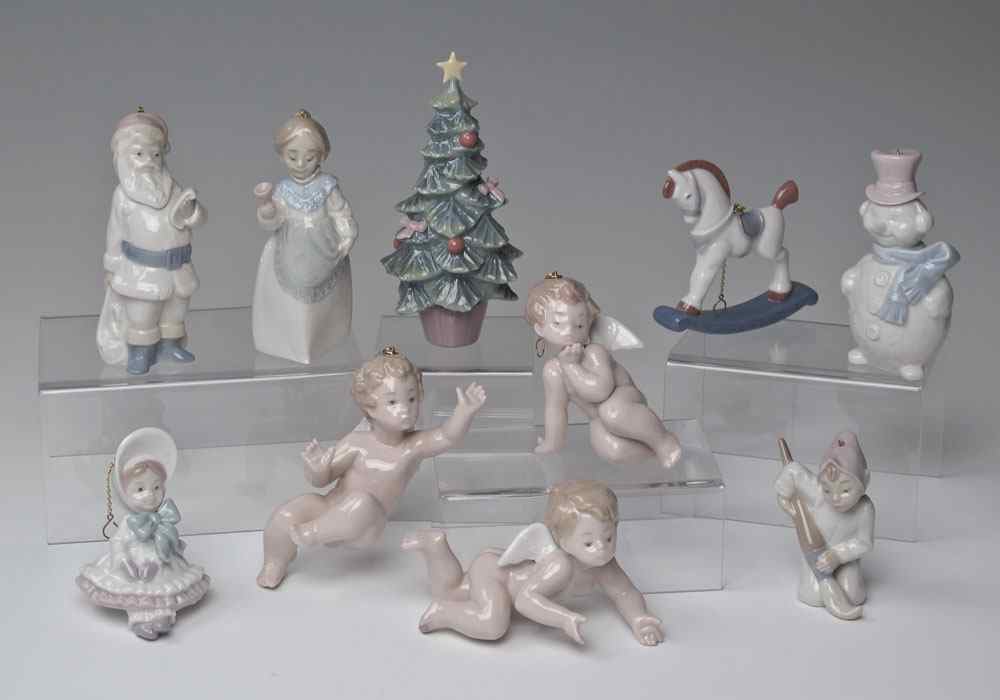 Appraisal: LLADRO PORCELAIN ORNAMENTS Pieces to include Joan Coderch designer -