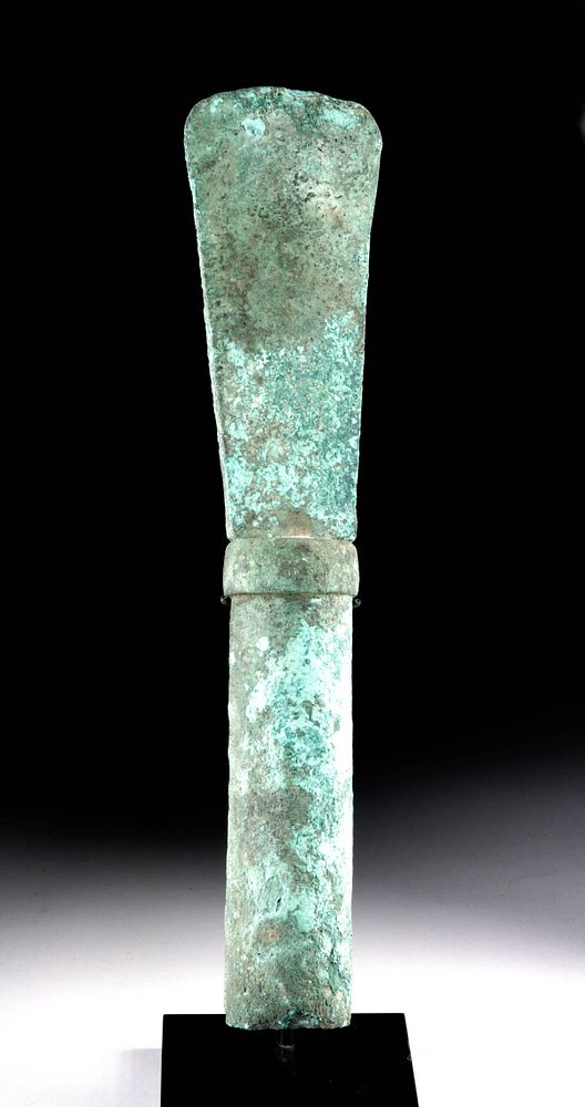 Appraisal: Large Moche Copper Ceremonial Chisel Tumi Pre-Columbian Peru North Coast