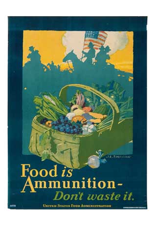 Appraisal: JOHN E SHERIDAN - FOOD IS AMMUNITION x inches x