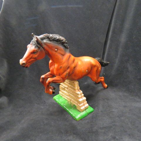 Appraisal: Hubley Cast Iron Figural Horse Figurineor doorstop of a jumper