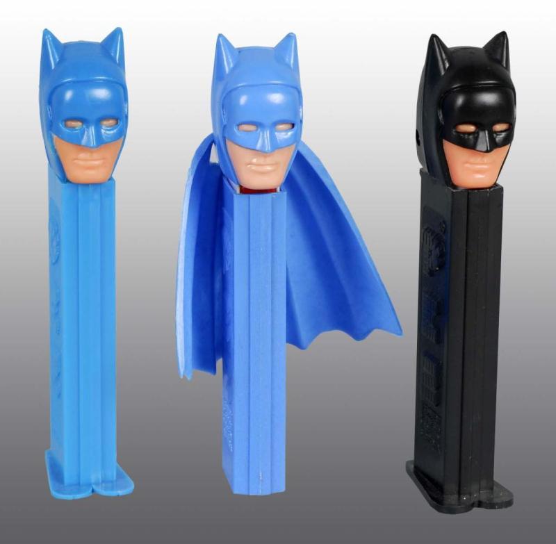 Appraisal: Lot of Batman Pez Dispensers Description One with cape One