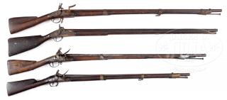 Appraisal: COLLECTION OF FOUR EUROPEAN MILITARY FLINTLOCK MUSKETS COLLECTION OF FOUR