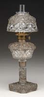 Appraisal: RARE WESTMORELAND MINI LAMP S - Clear pressed glass incased