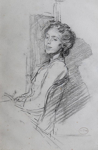 Appraisal: ARTHUR AMBROSE MCEVOY - Portrait of a society lady side