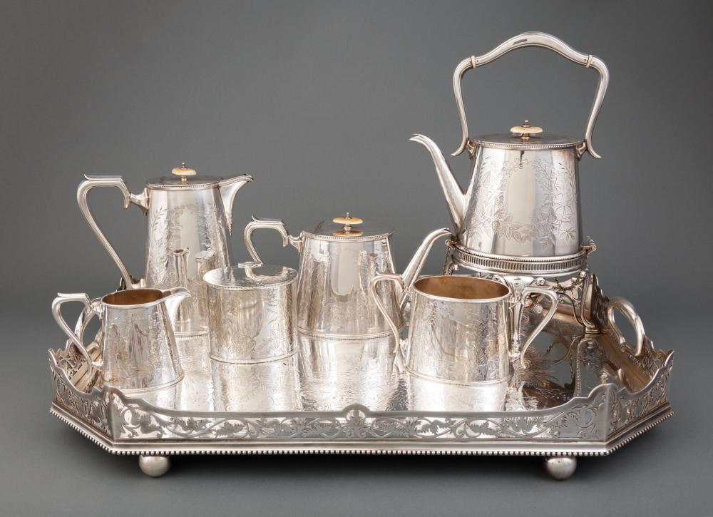 Appraisal: Late Victorian Silverplate Six Piece Tea and Coffee Service marked