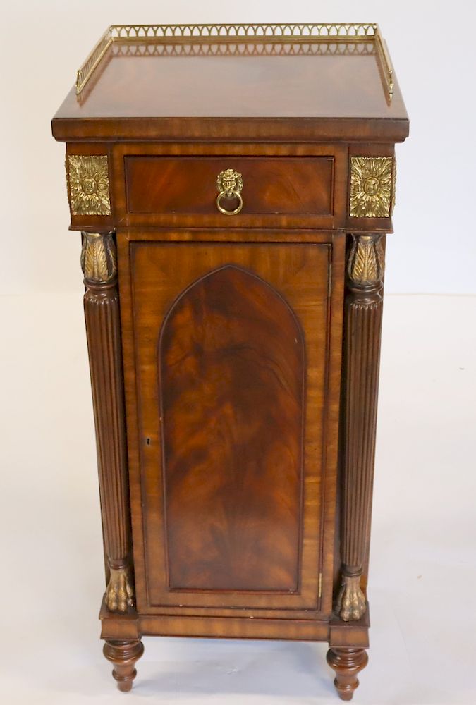 Appraisal: Maitland Smith Cabinet With Brass Gallery From a Westchester estate