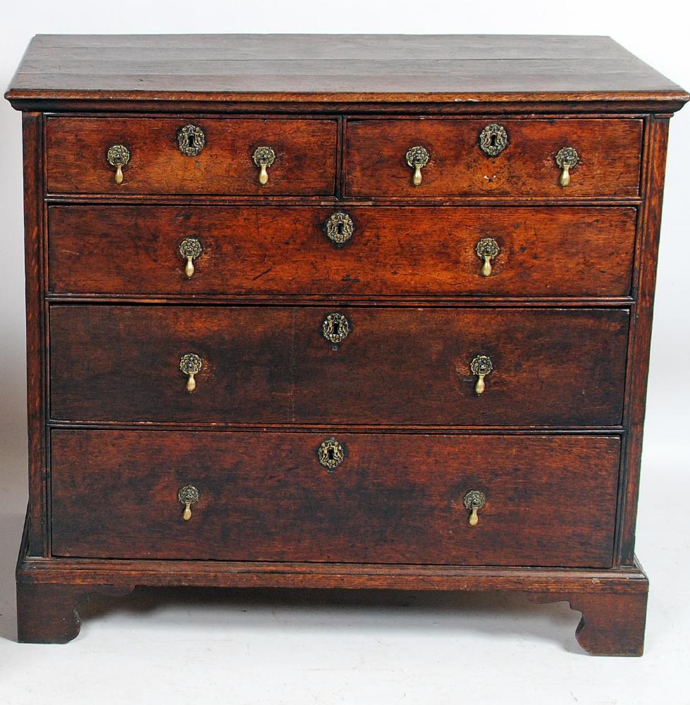 Appraisal: AN OAK CHEST early th century the moulded edged and