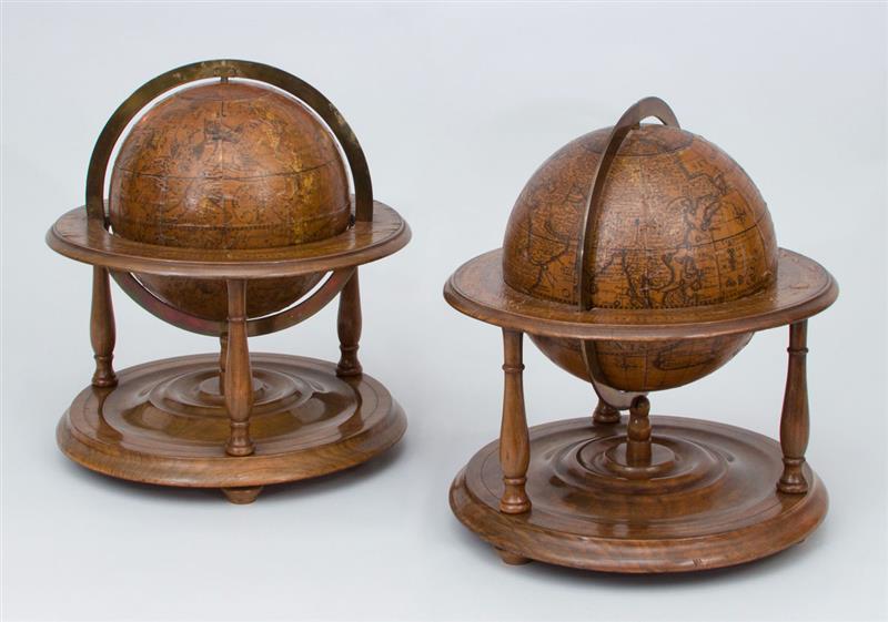 Appraisal: PAIR OF DUTCH TH CENTURY STYLE TABLE GLOBES Inscribed 'Globus